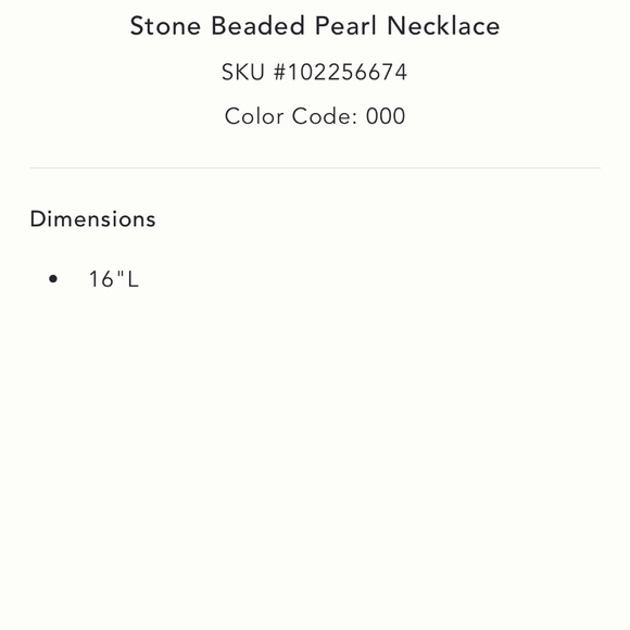 NWT Anthropologie stone beaded pearl necklace - Picture 5 of 5